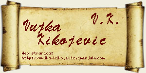 Vujka Kikojević vizit kartica